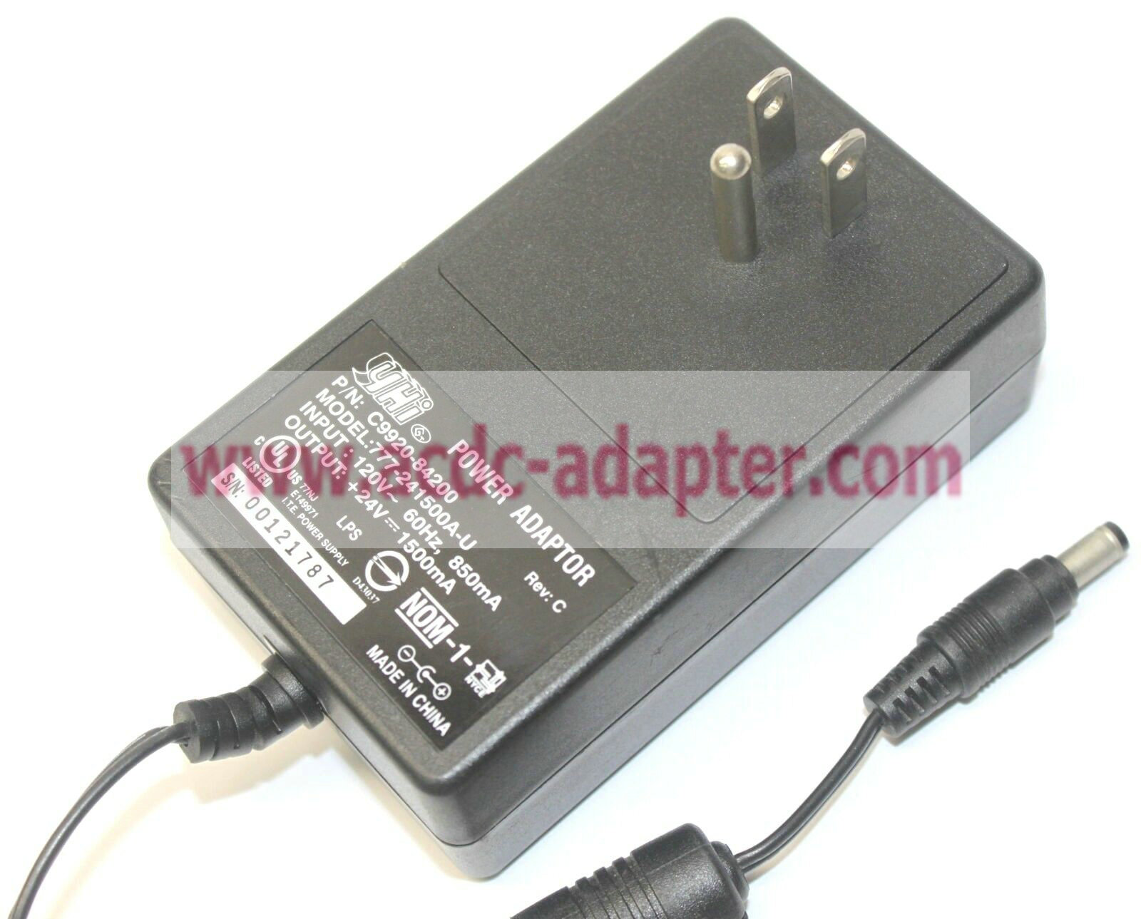 NEW YHi 777-241500A-U C9920-84200 AC Adapter 24Volts 1500mA Power Supply Charger